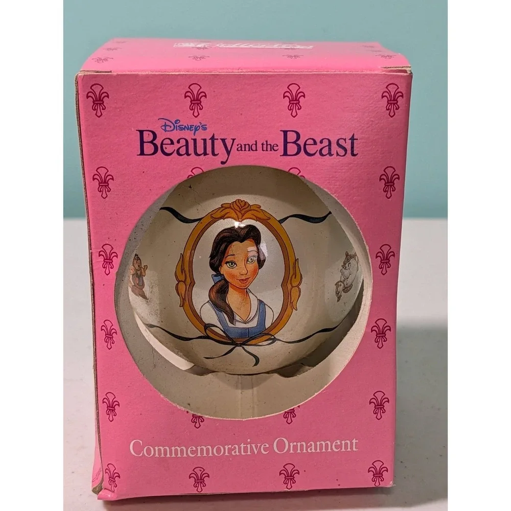 Disney Beauy And The Beast Commemrative Schmid Ornament 1991 Vintage